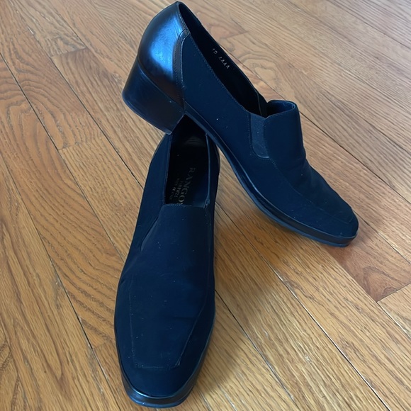 Vintage RANGONI FIRENZE Elvira Asfalto Black dress shoes. Womens 10 SS (narrow) - Picture 2 of 7